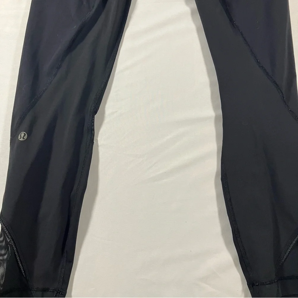 Lululemon Inspire Tight II (Mesh) Black / Blushed Illusion Multi / Menthol sz 4
